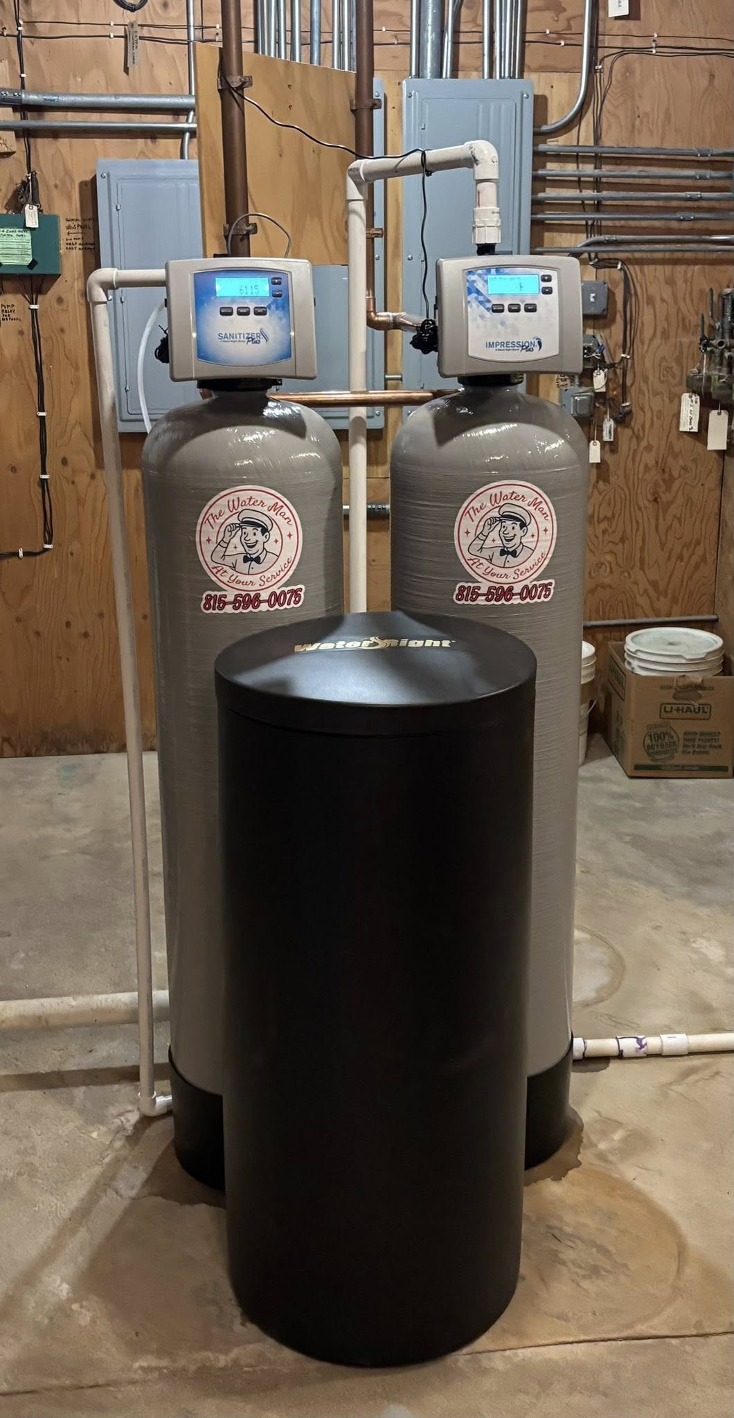 Professionally installed Water Man softener system